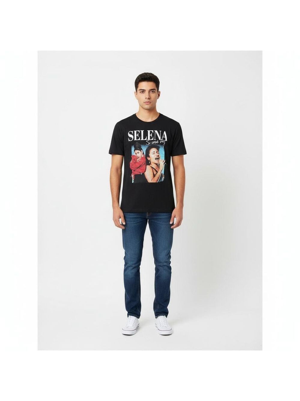 Men's Official Selena Merchandise Black Graphic Tee XXL